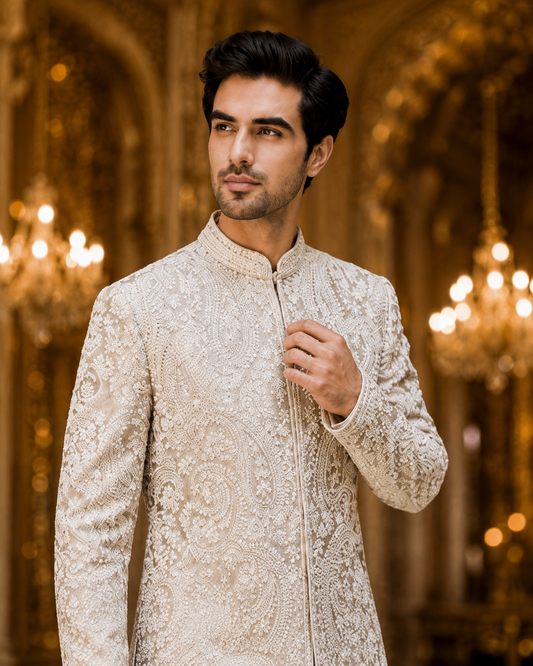 IVORY EMPEROR SHERWANI SET MEN