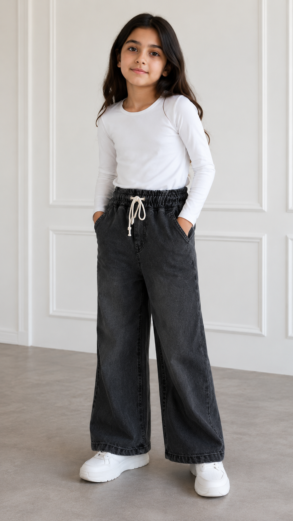 Midnight Flow Wide-Leg Jeans