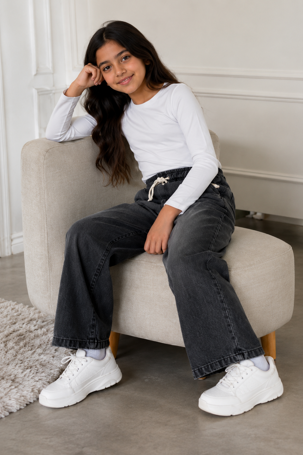 Midnight Flow Wide-Leg Jeans