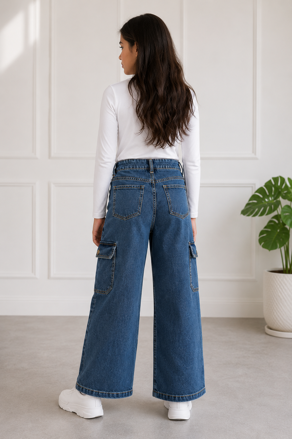 Skyline Cargo Wide-Leg Jeans