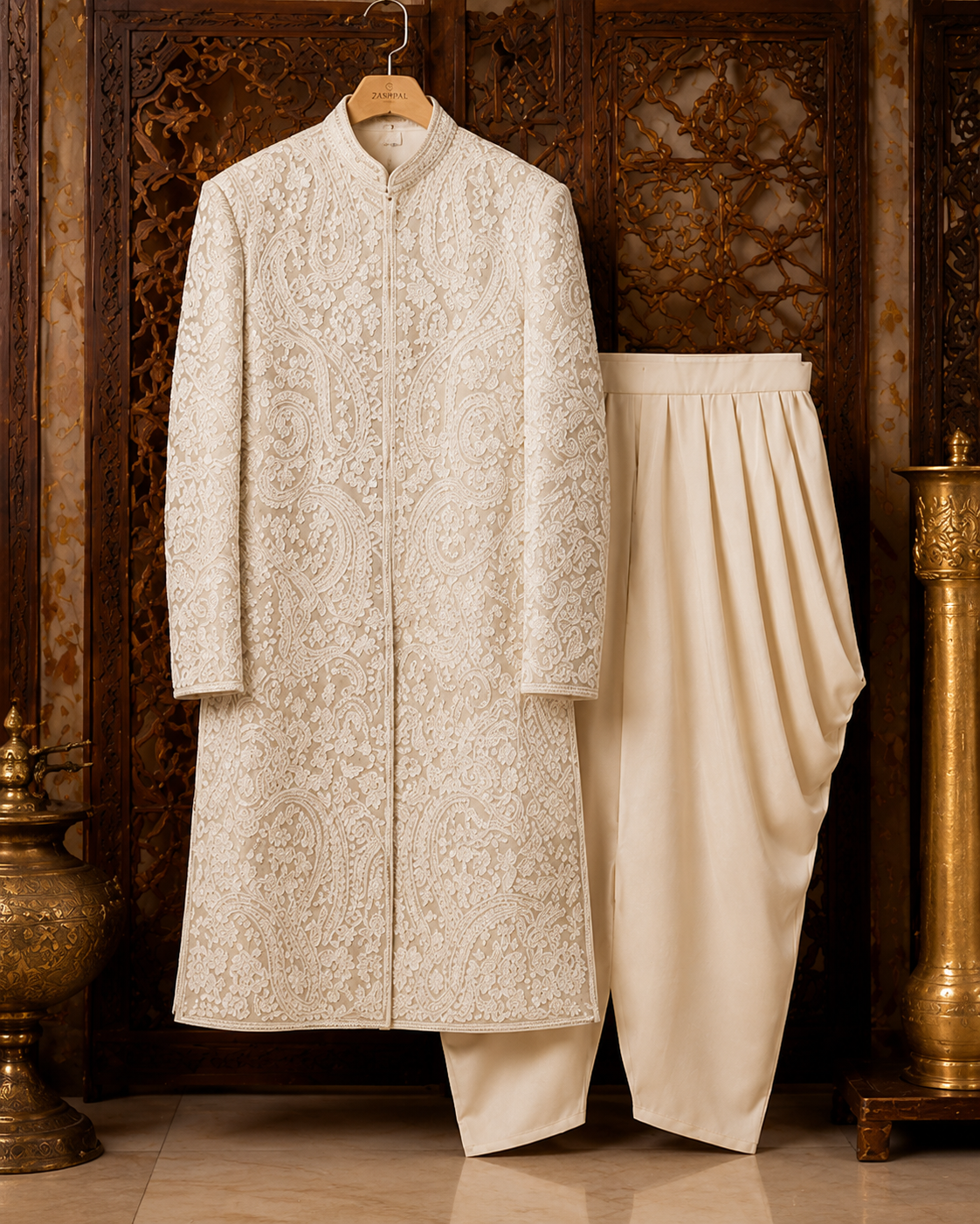 IVORY EMPEROR SHERWANI SET MEN