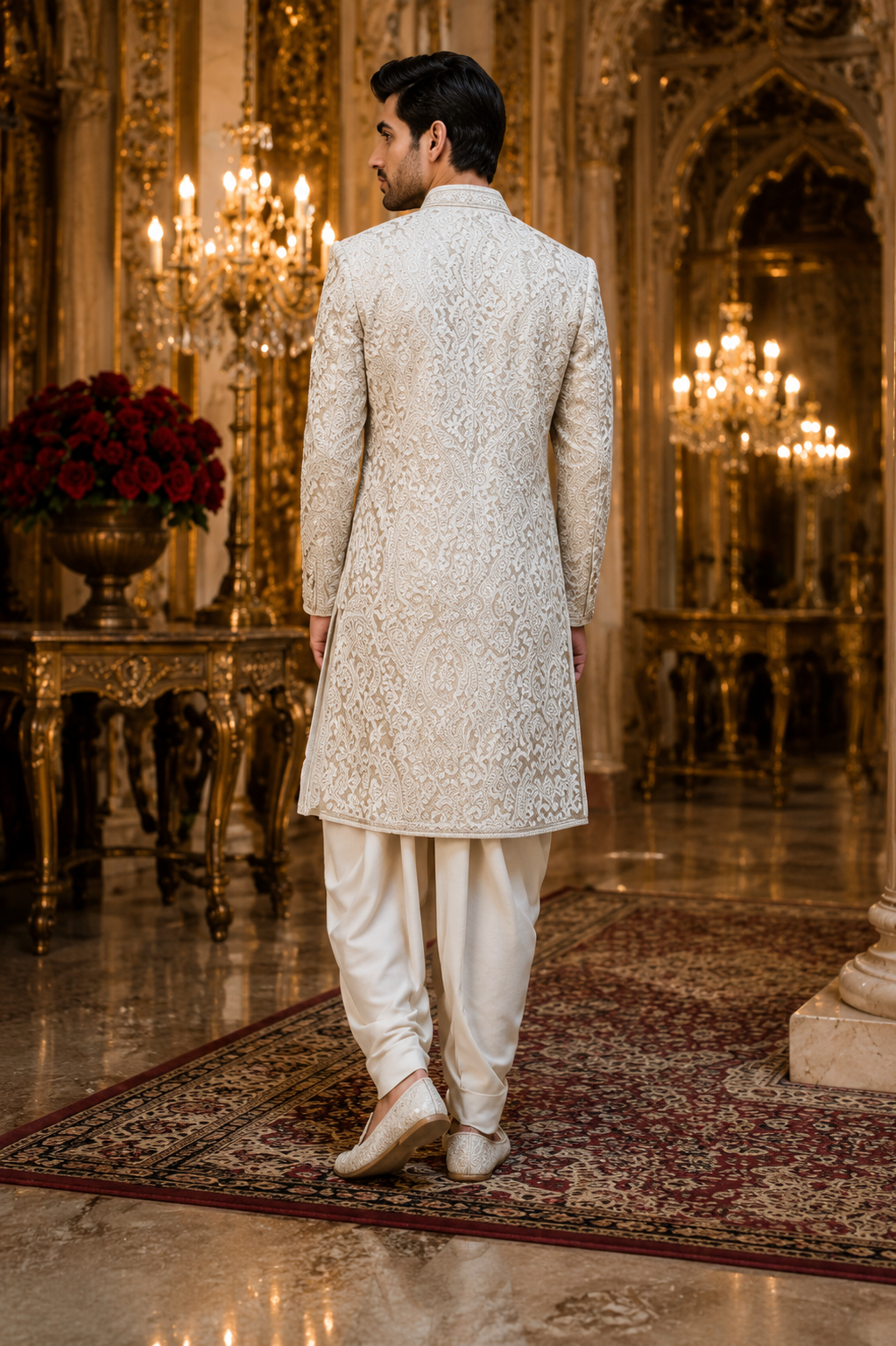 IVORY EMPEROR SHERWANI SET MEN